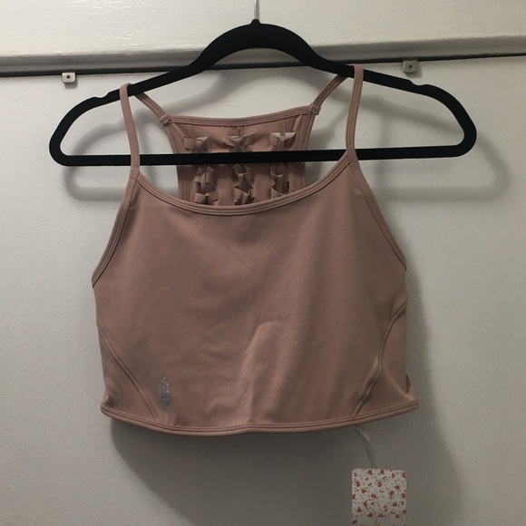 Free People FP pink pearl revelation crop NWT Med - Picture 9 of 16